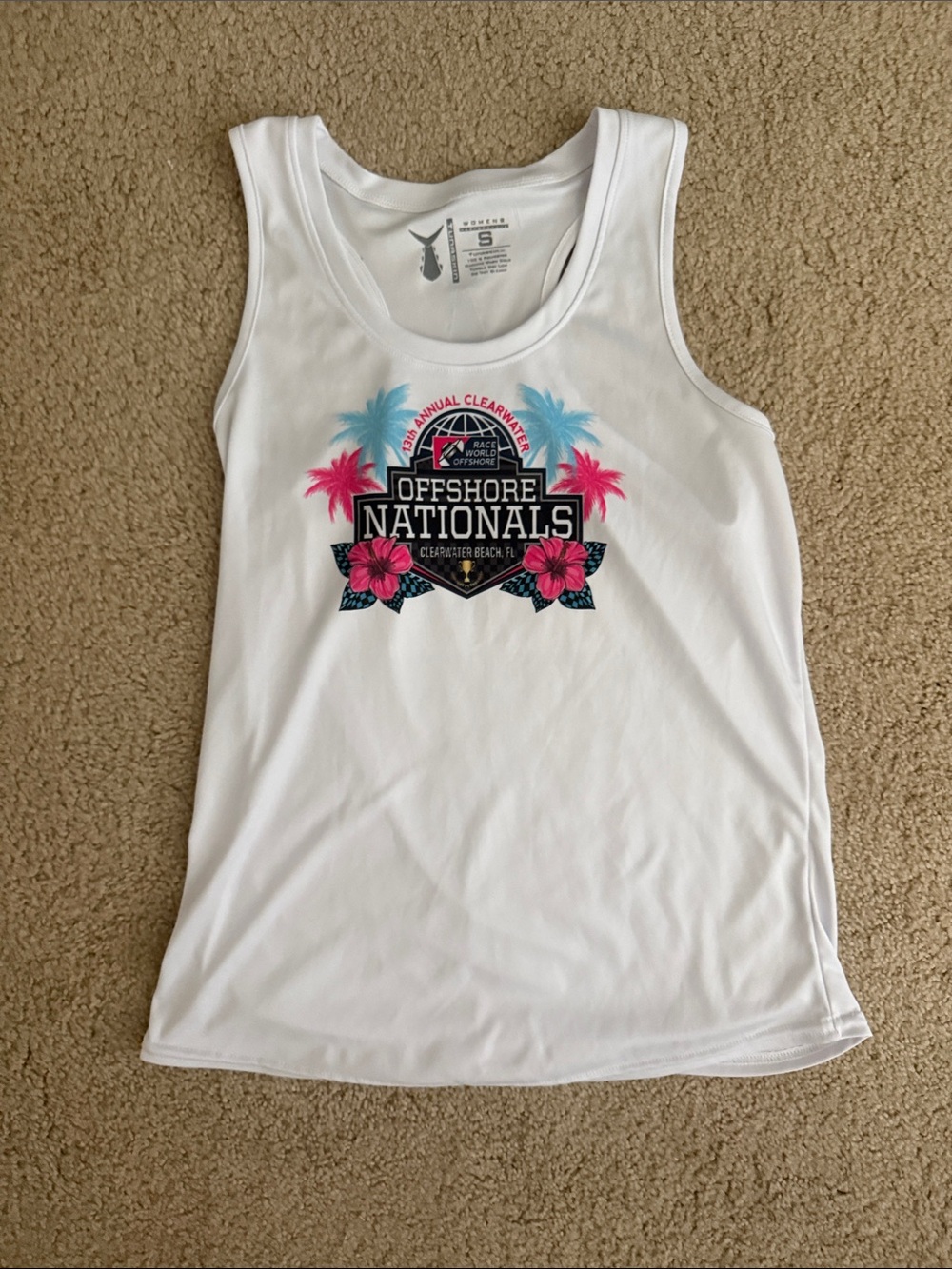 Offshore Nationals White Graphic Tank Top
